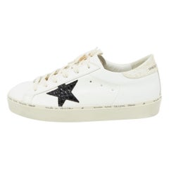Golden Goose White Leather Hi Star Lace Up Sneakers Size 42