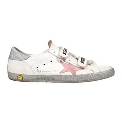 Golden Goose Zapatillas de piel blancas Old School Talla IT 39