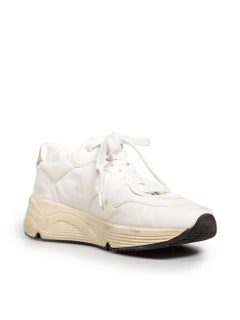 Golden Goose White Leather Running Trainers Size IT 40