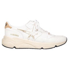 Golden Goose White Leather Running Trainers Size IT 40