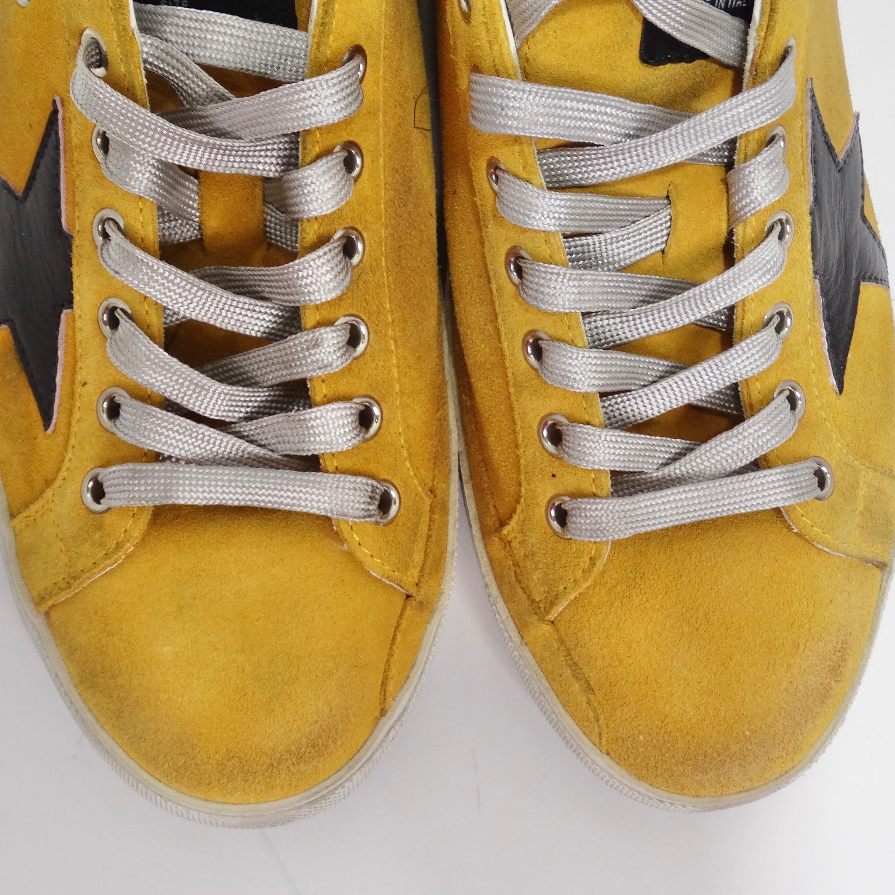 Golden Goose Yellow Leather Superstar Sneakers For Sale 5
