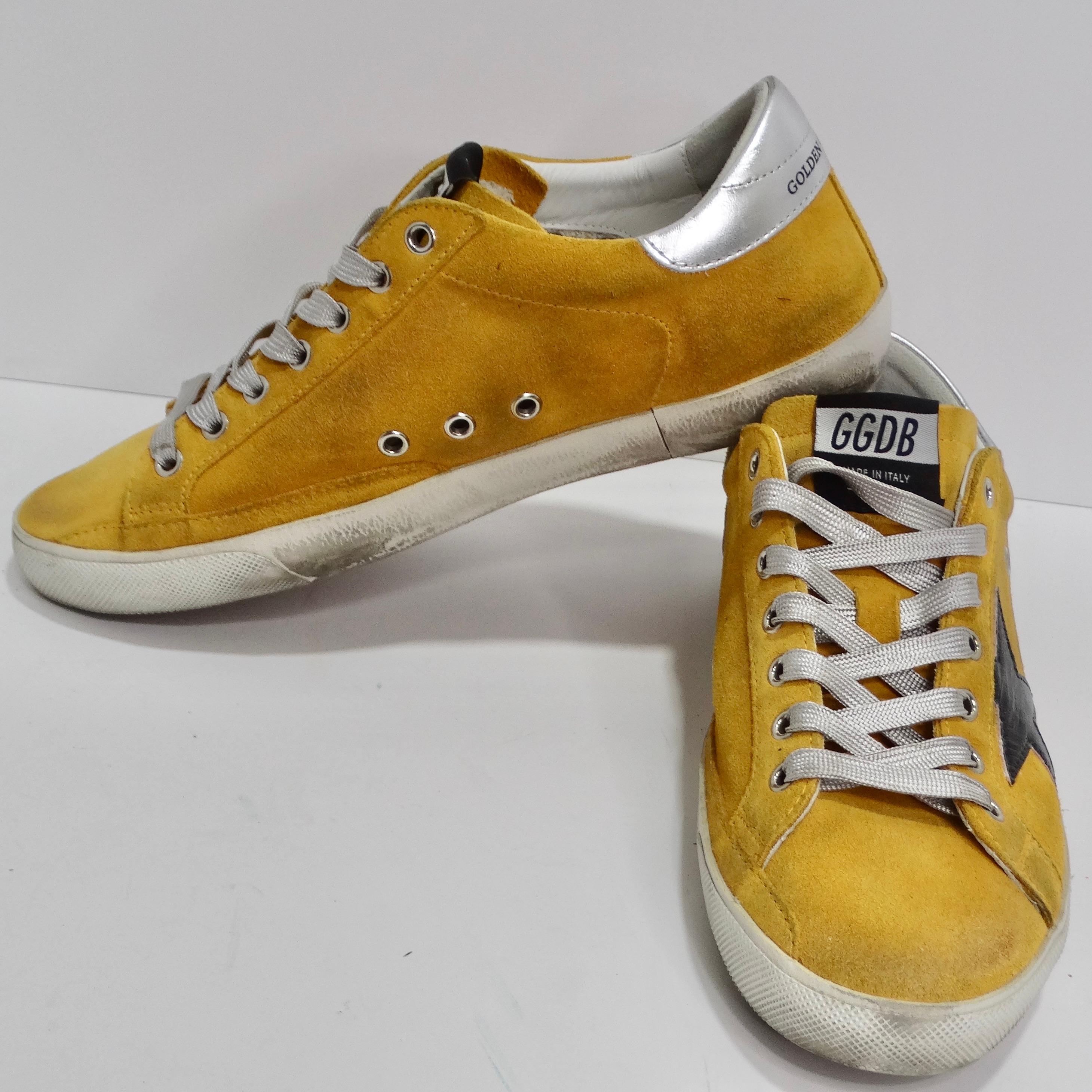 Golden Goose Yellow Leather Superstar Sneakers For Sale 7