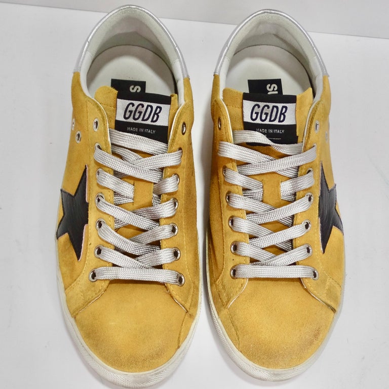 Golden Goose Yellow Leather Superstar Sneakers For Sale at