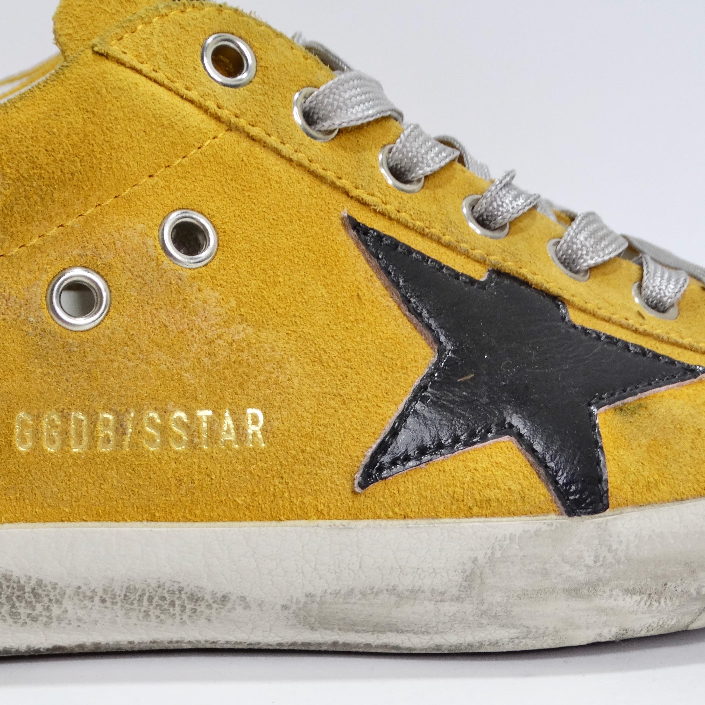 Women's or Men's Golden Goose Yellow Leather Superstar Sneakers For Sale