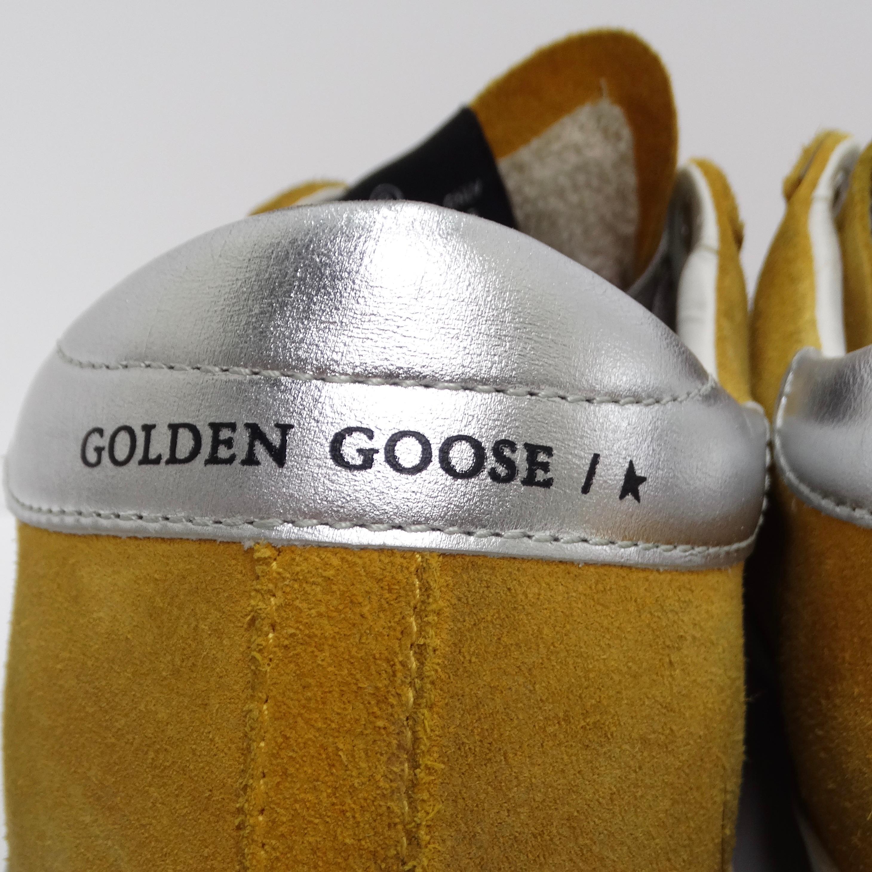Baskets Superstar en cuir jaune Golden Goose en vente 2
