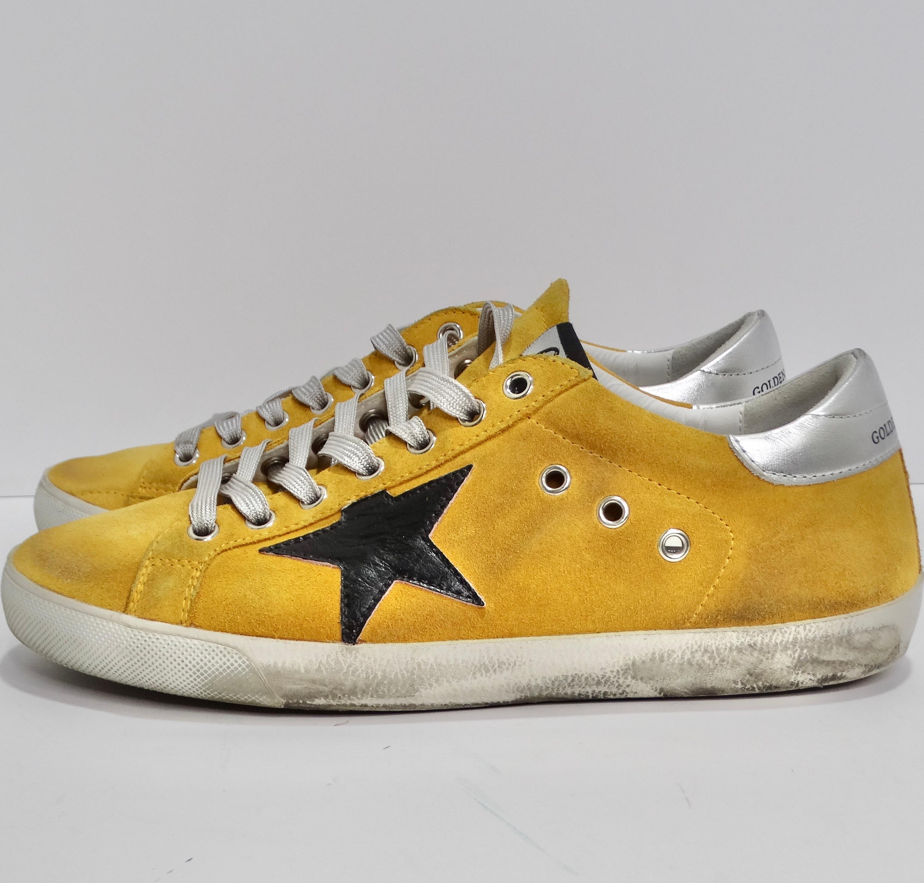 Golden Goose Yellow Leather Superstar Sneakers For Sale 3