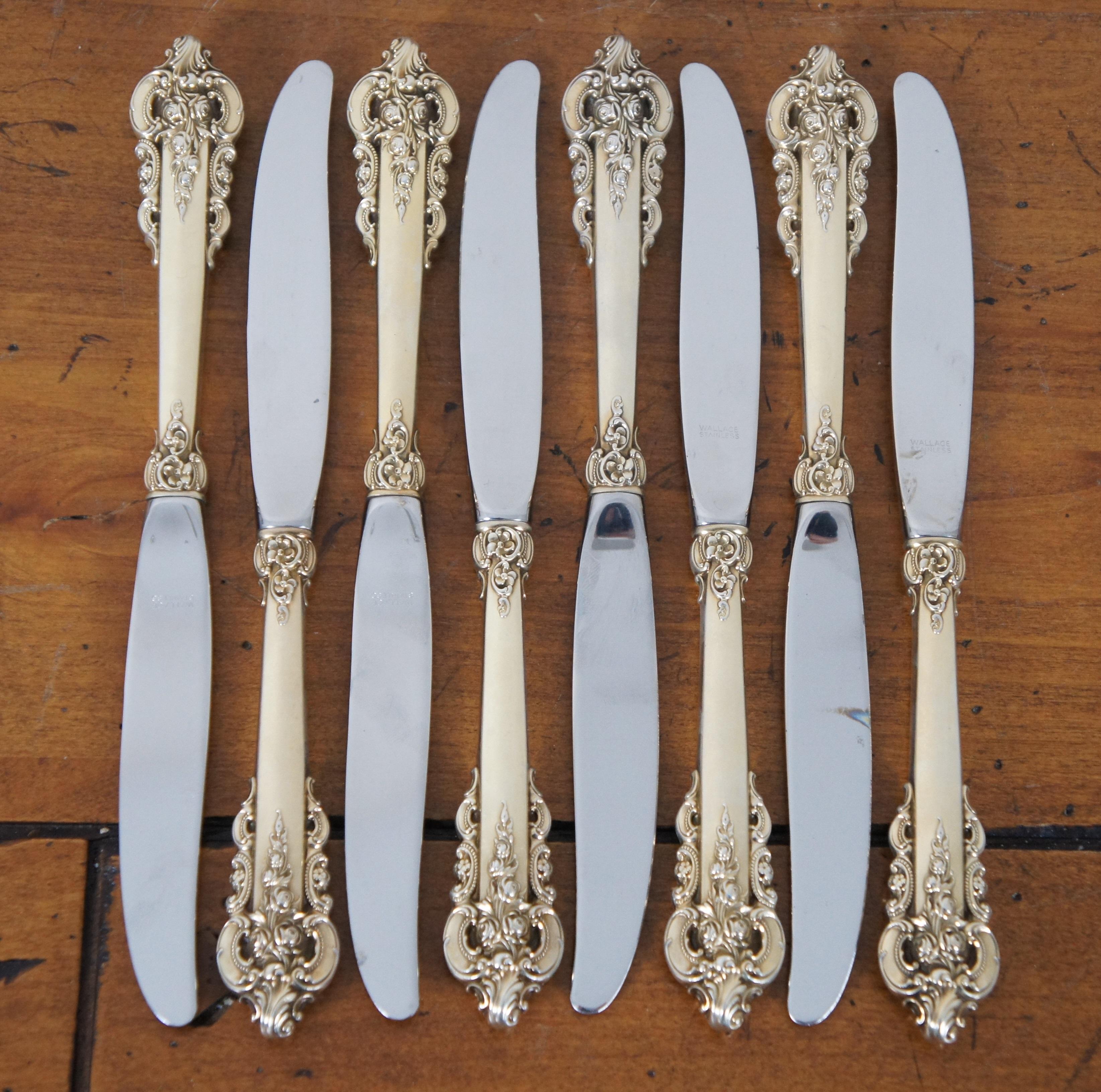 Juego de 70 cubiertos de plata de ley Wallace Golden Grande Baroque Servicio para 8 en venta 6