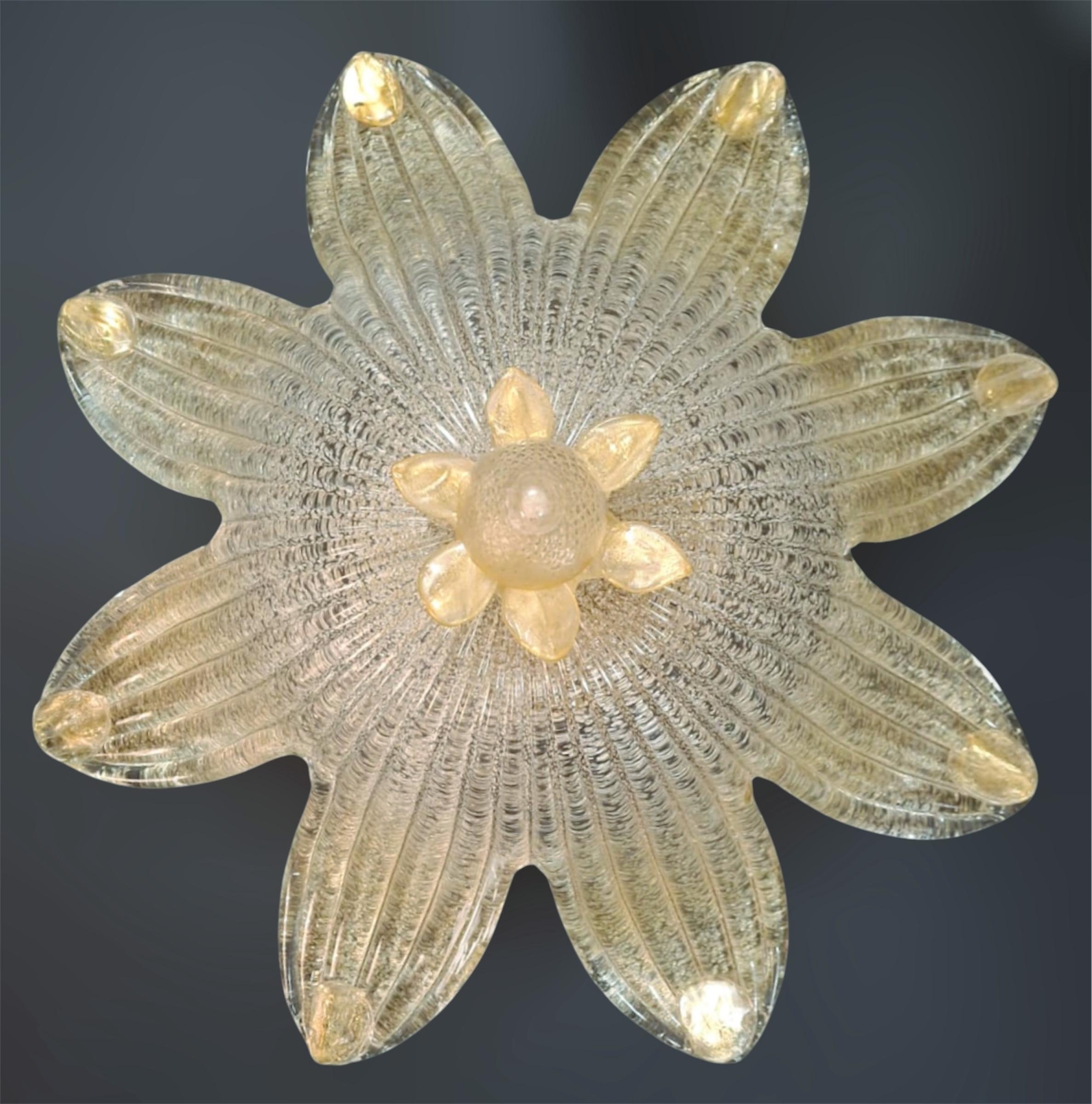 Golden Graniglia Flush Mount In Good Condition For Sale In Los Angeles, CA