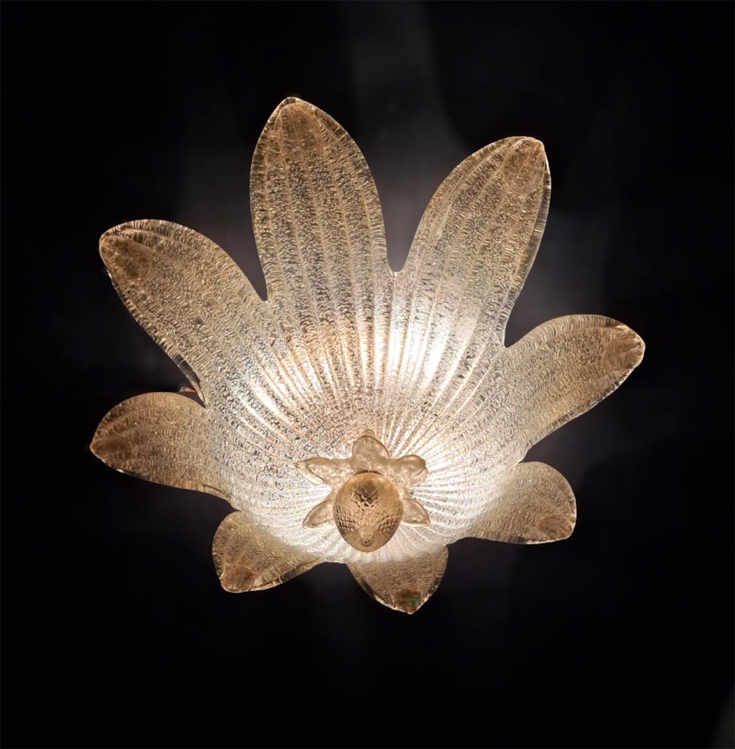 20th Century Golden Graniglia Flush Mount For Sale