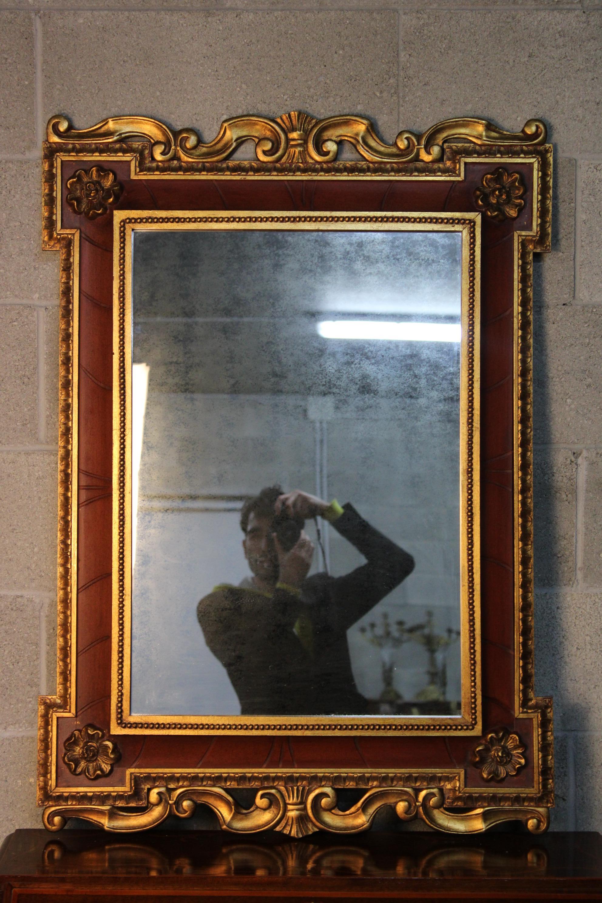Louis XV Style Carved&Gilded Wall Mirror For Sale 3