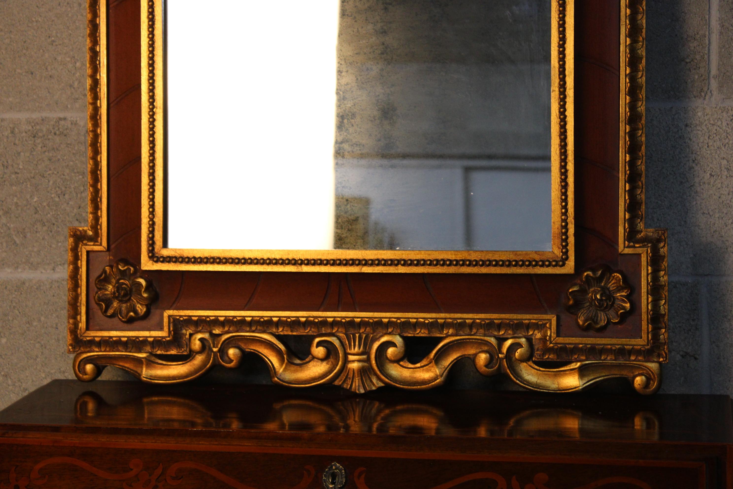Louis XV Style Carved&Gilded Wall Mirror For Sale 4