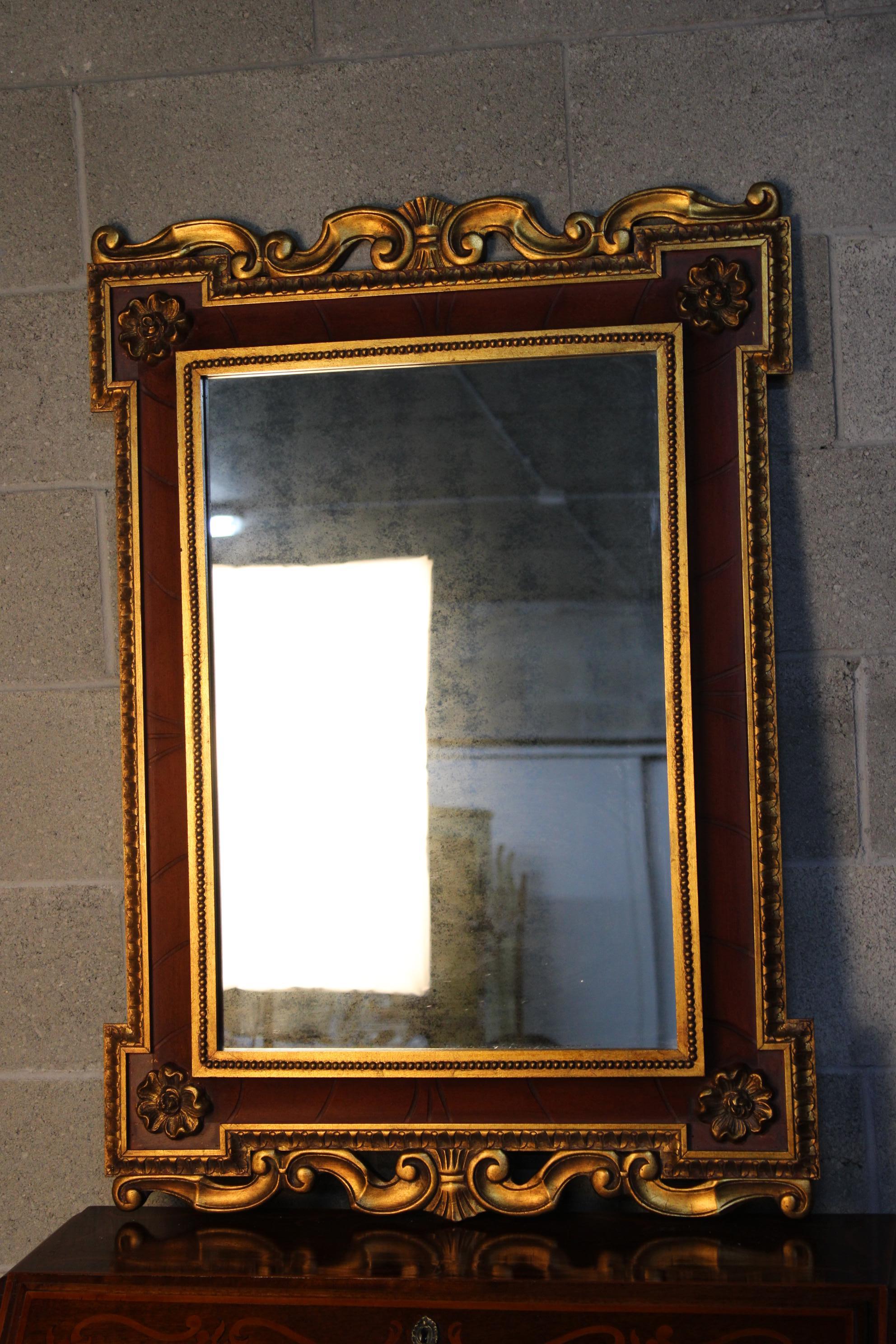Hand-Carved Louis XV Style Carved&Gilded Wall Mirror For Sale