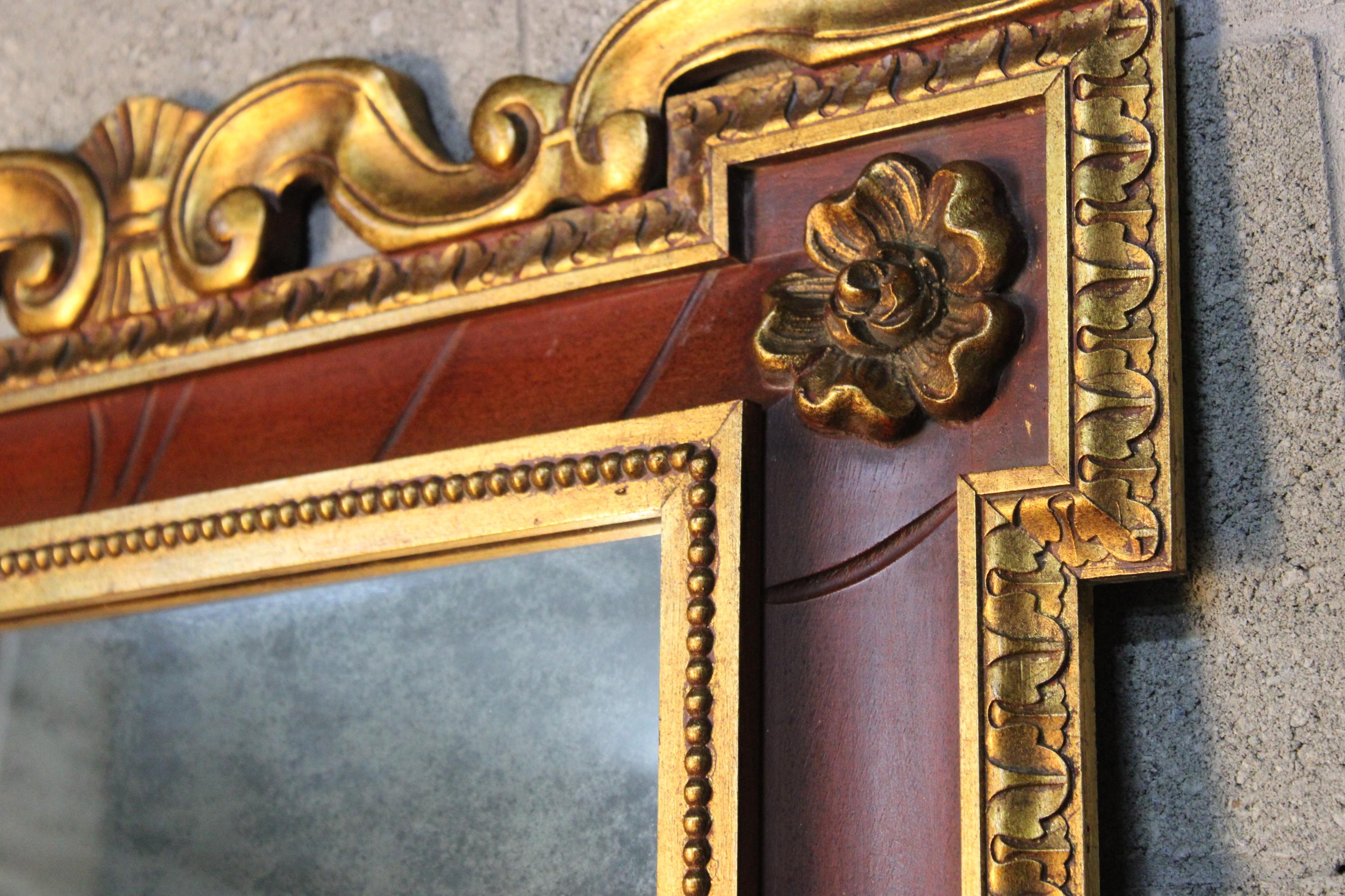 Louis XV Style Carved&Gilded Wall Mirror For Sale 2