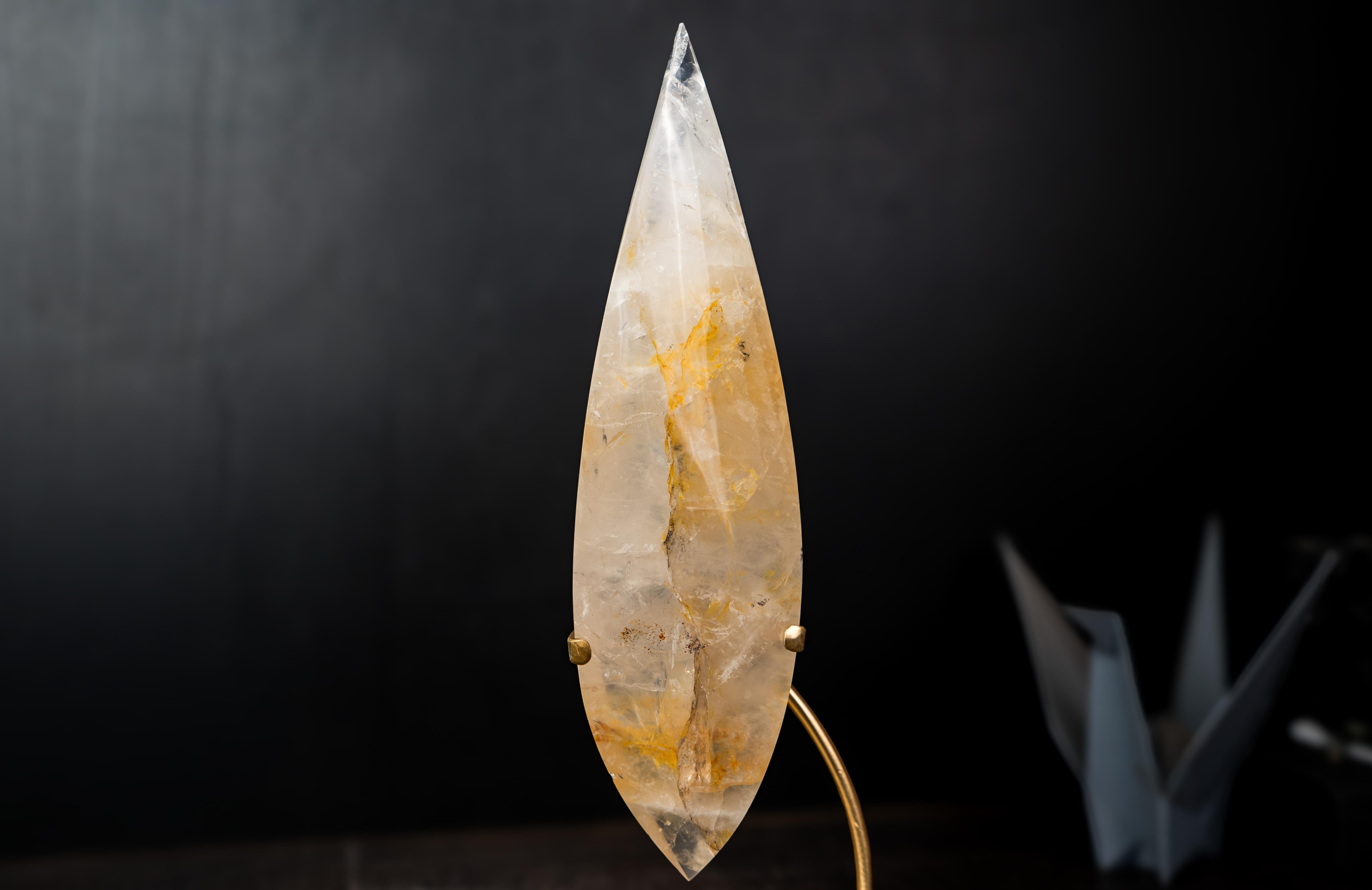 Goldener Heiler Quarz Flamme Skulptur im Zustand „Neu“ im Angebot in Ametista Do Sul, BR