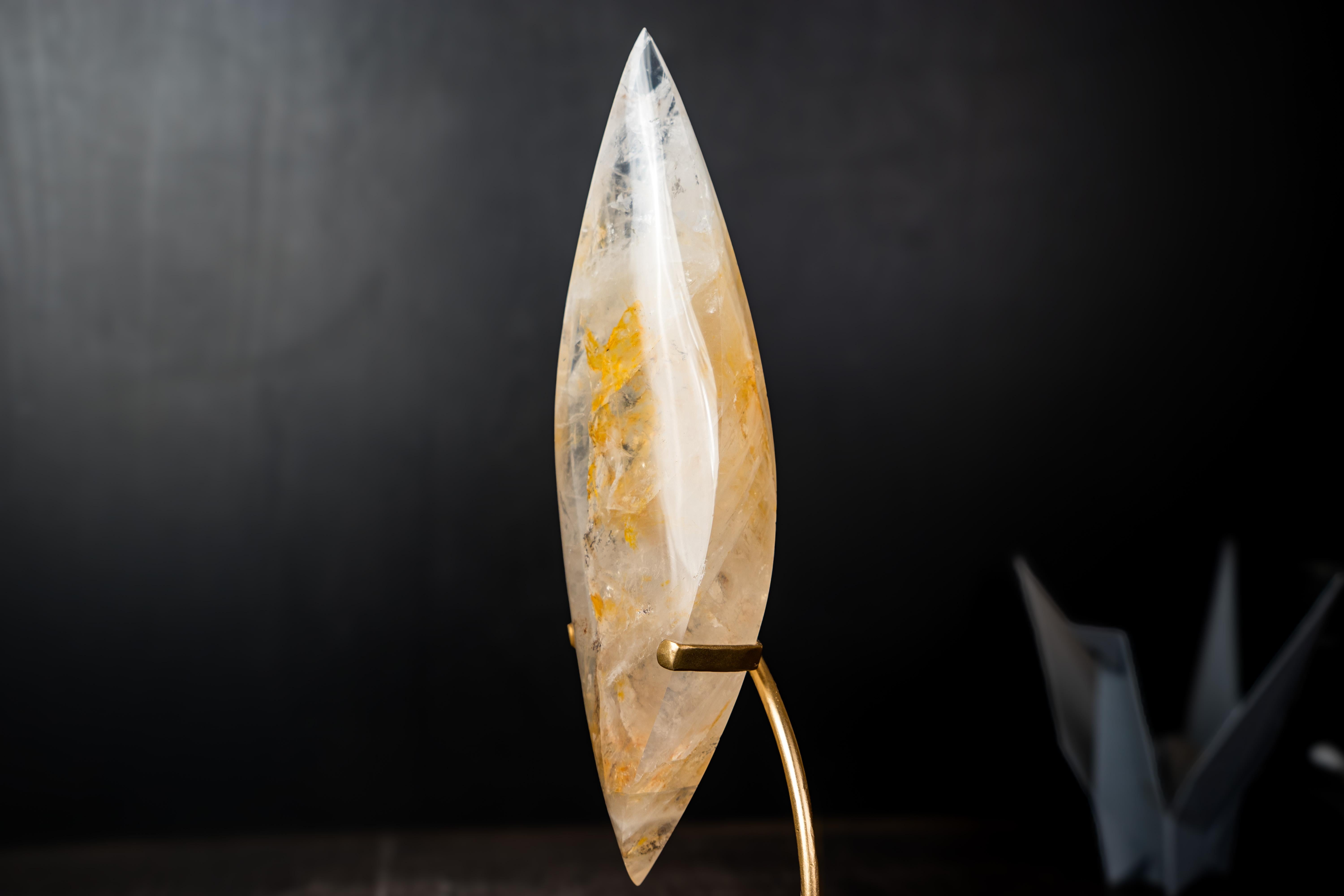 Goldener Heiler Quarz Flamme Skulptur im Angebot 1