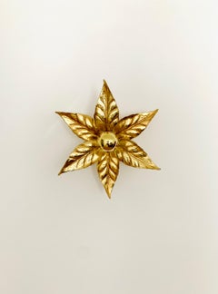 Lampe murale Golden Hollywood Regency par Willy Daro pour Massive