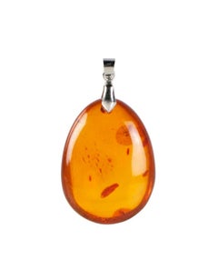 Golden Honey Natural Amber Oval Pendant