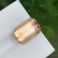Golden Imperial Topaz Emerald Cut Loose Natural Faceted Gemstone for Jewelry