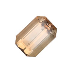 Golden Imperial Topaz Emerald Cut Loose Natural Faceted Gemstone for Jewelry