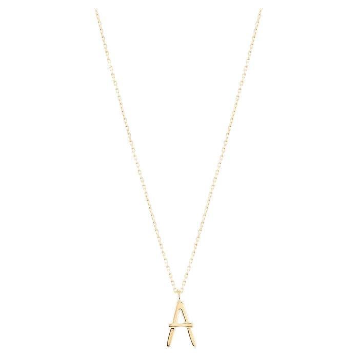 Golden Initial A Necklace