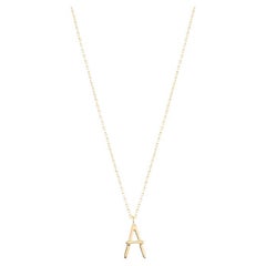 Golden Initial A Necklace