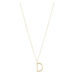 Golden Initial D Necklace