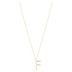 Golden Initial F Necklace