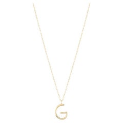 Golden Initial G Necklace