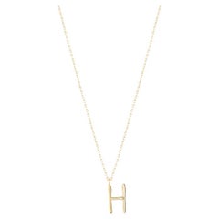 Golden Initial H Necklace