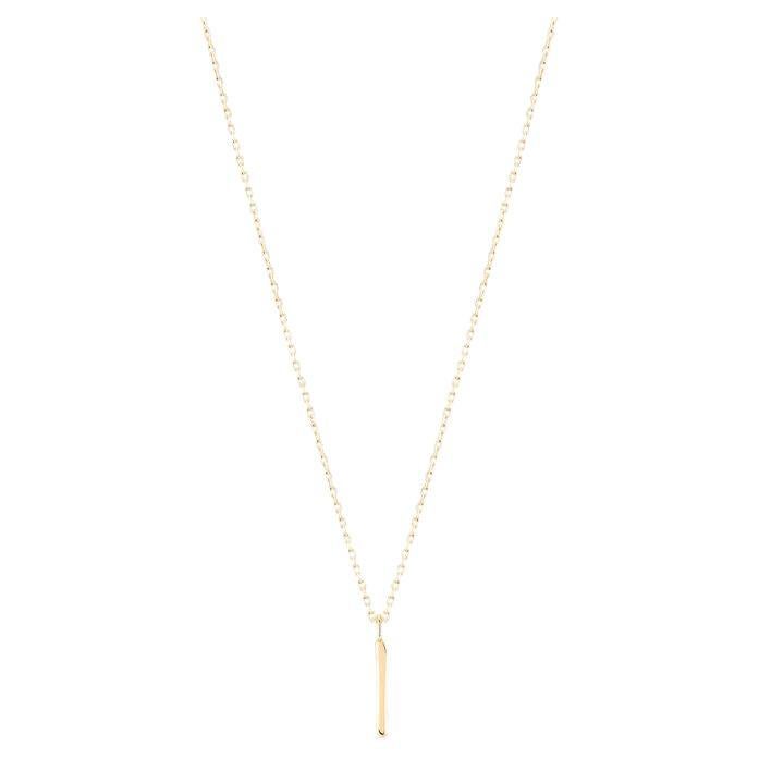 Golden Initial I Necklace