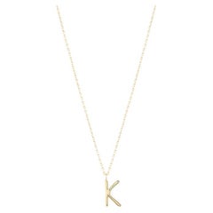 Goldene K-Halskette mit Initial