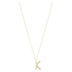 Golden Initial K Necklace