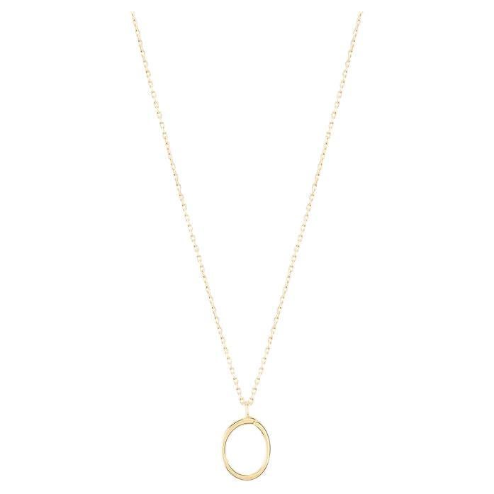 Golden Initial O Necklace For Sale
