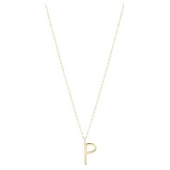 Golden Initial P Necklace