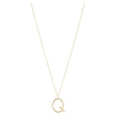 Golden Initial Q Necklace
