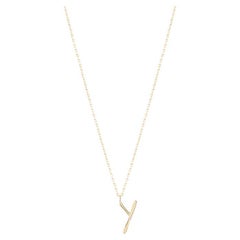 Golden Initial Y Necklace