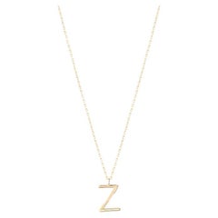 Goldene Z-Halskette mit goldenem Initial