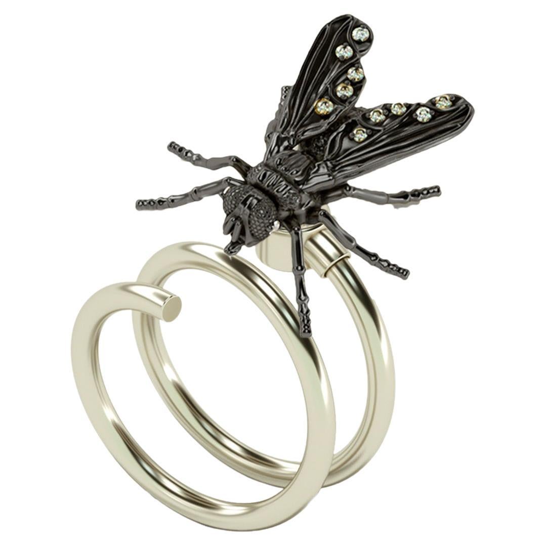 Contemporary Golden Insect Ring For Sale