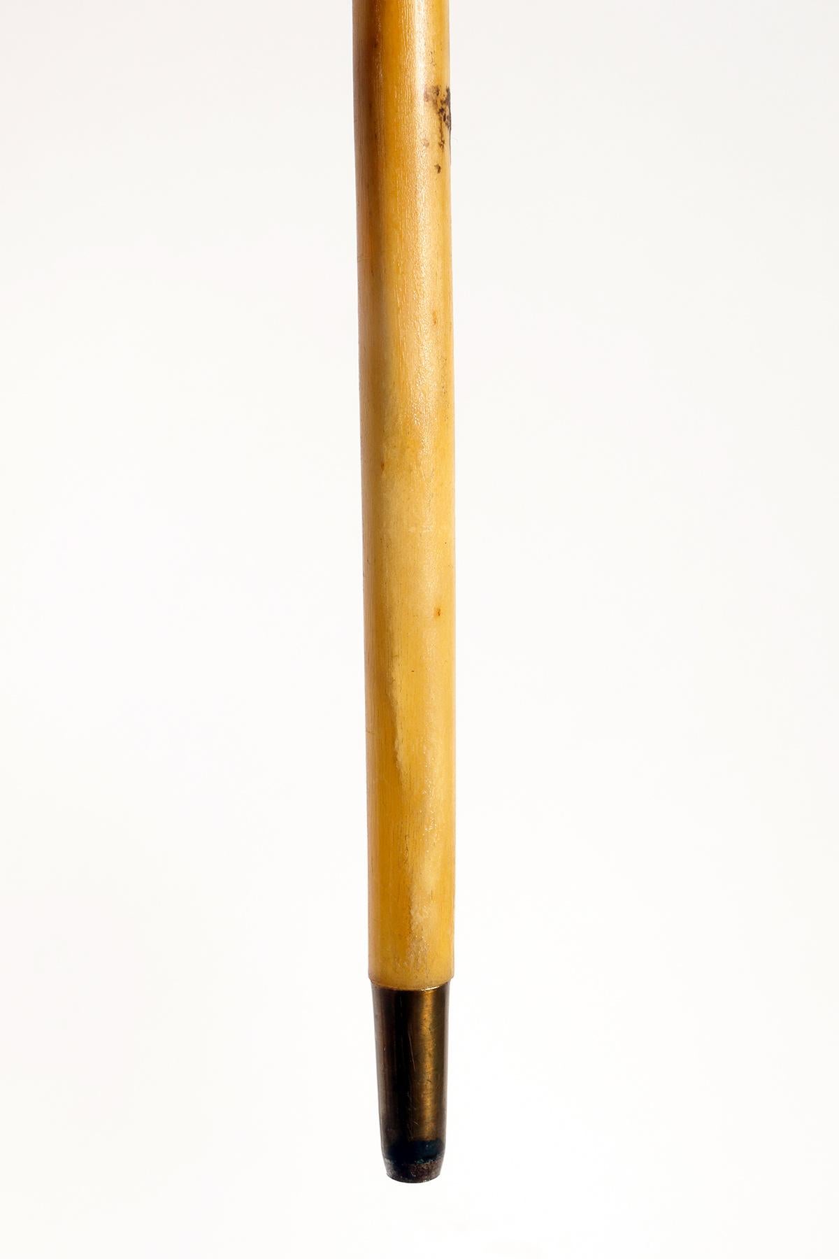 Golden iron handle walking stick with acorn, Berlin, Germany 1840. For Sale 7