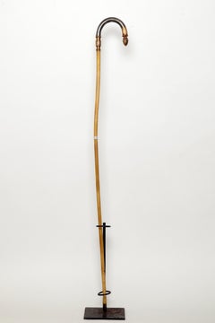 Golden iron handle walking stick with acorn, Berlin, Germany 1840.