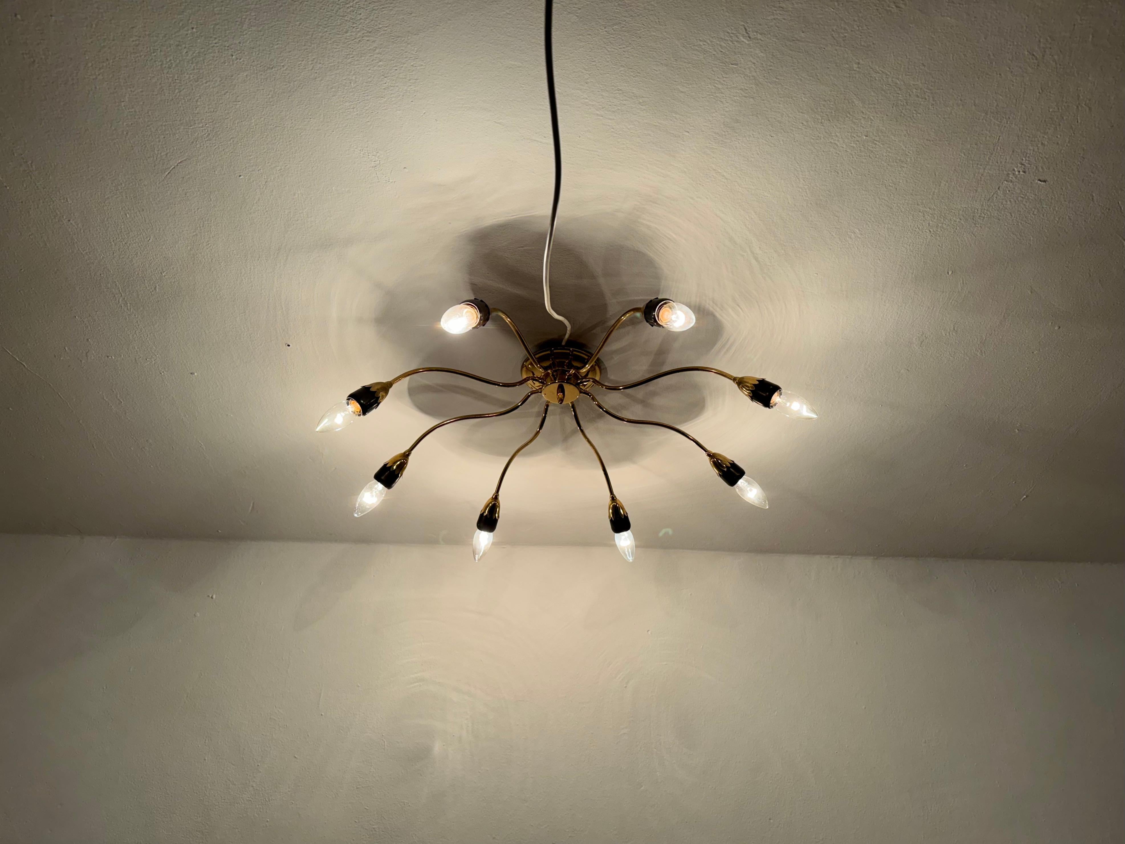 Lampada da incasso in ottone italiano dorato in vendita 3