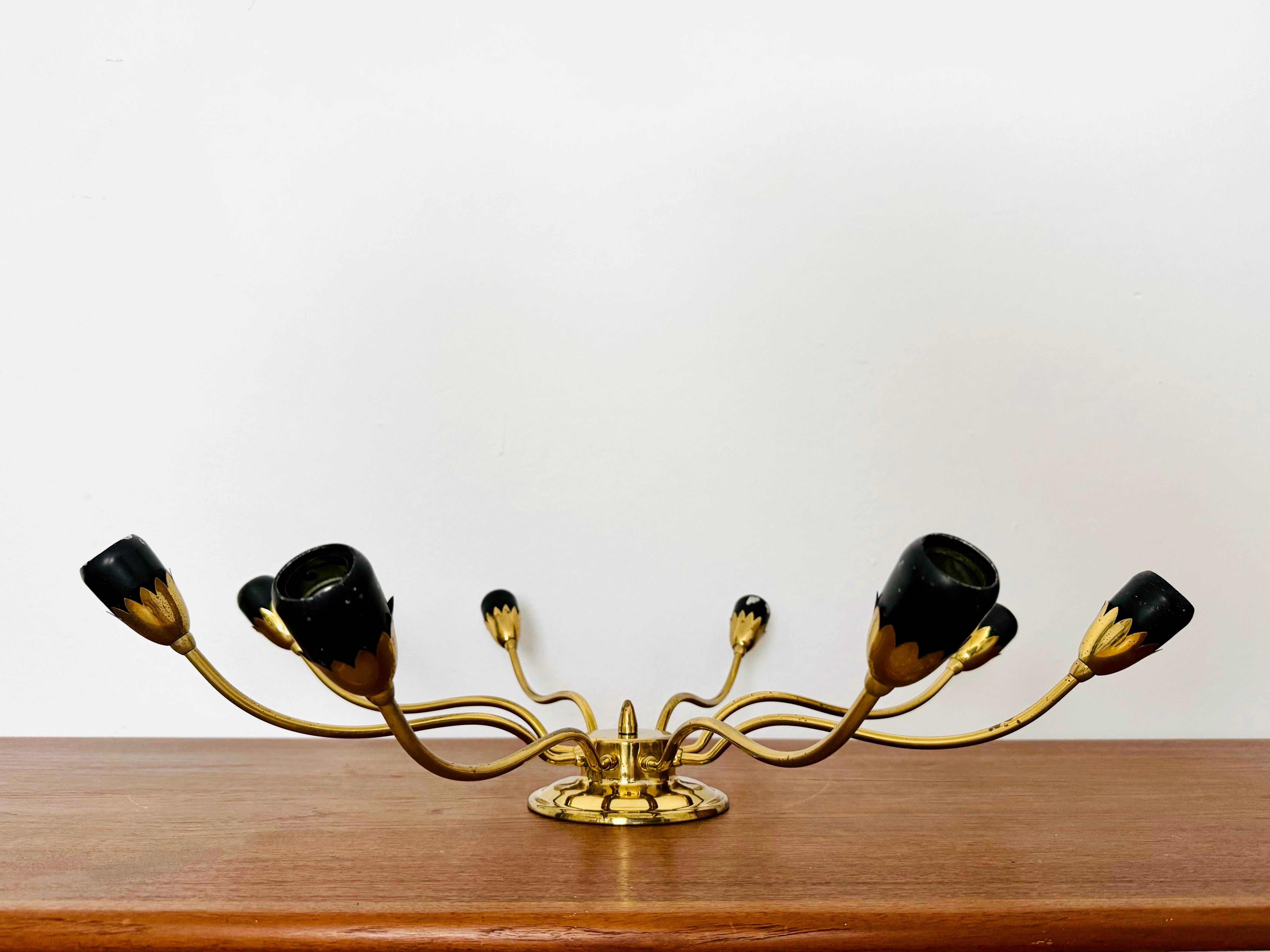 Lampada da incasso in ottone italiano dorato in vendita 6