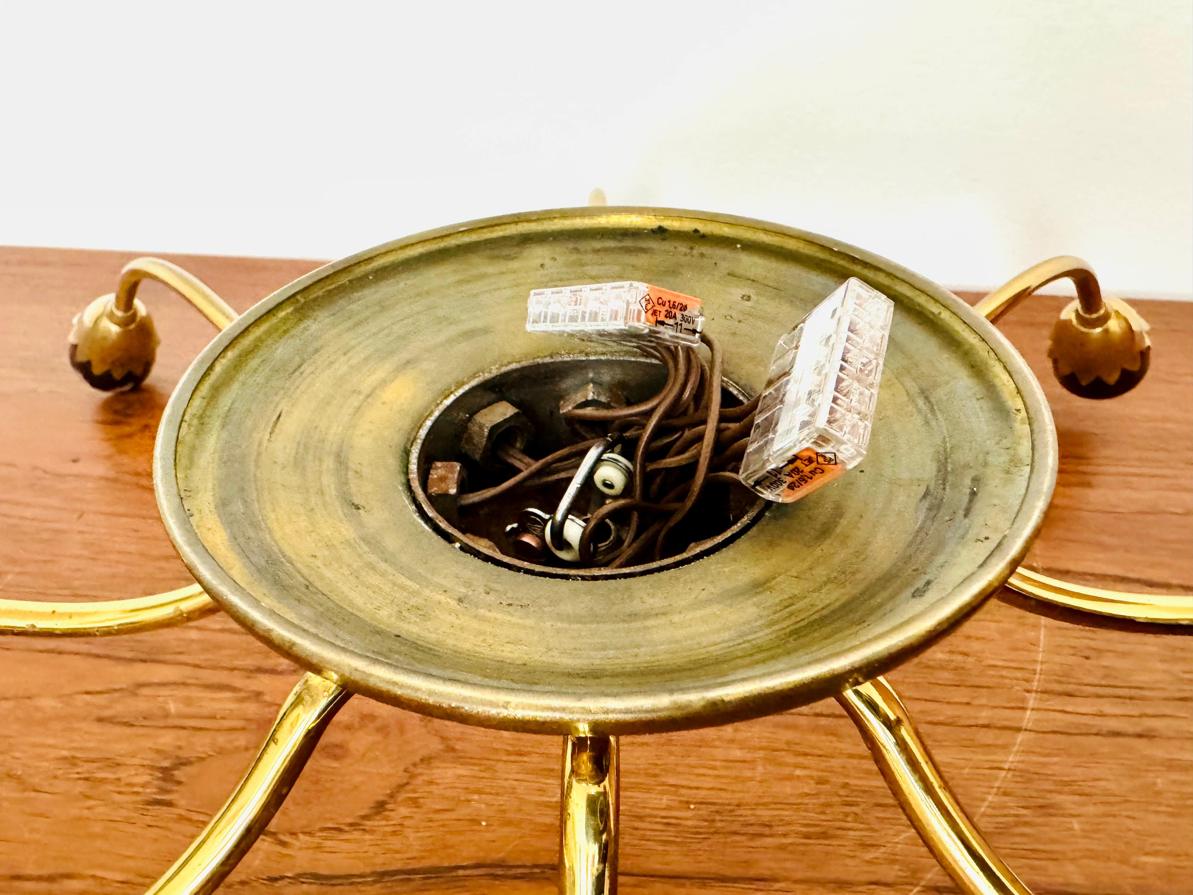 Lampada da incasso in ottone italiano dorato in vendita 7