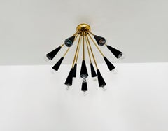 Golden Italian Brass Flush Lamp