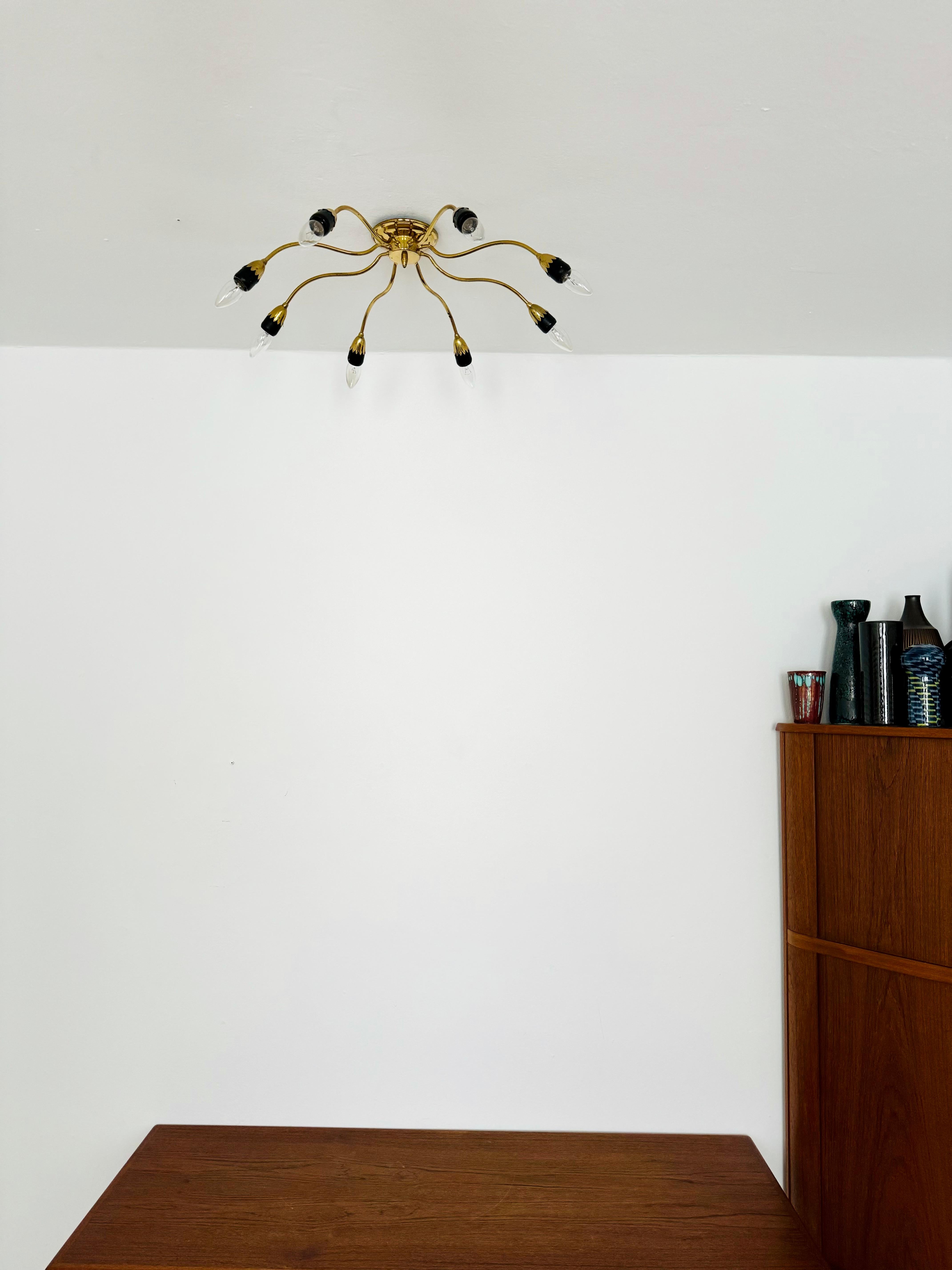Metallo Lampada da incasso in ottone italiano dorato in vendita
