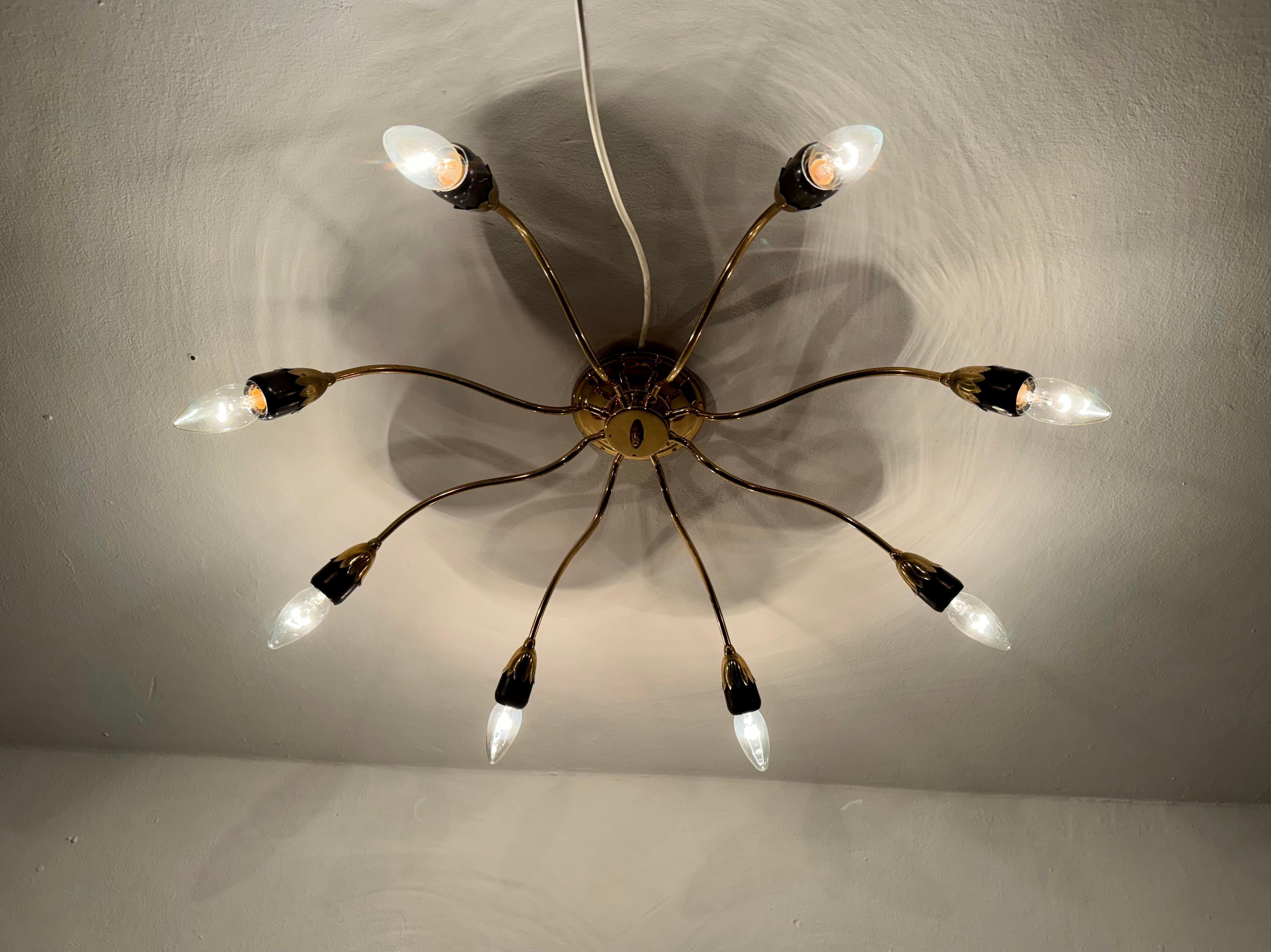 Lampada da incasso in ottone italiano dorato in vendita 1