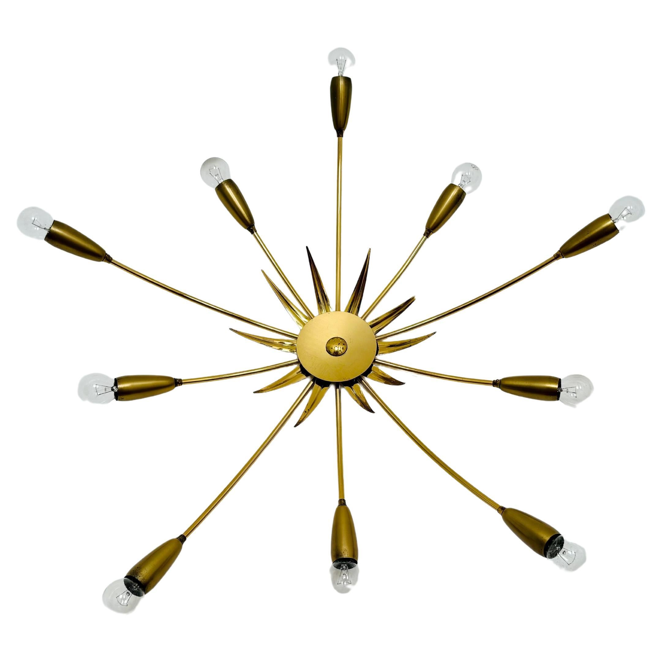 Golden Italian Brass Flush Lamp