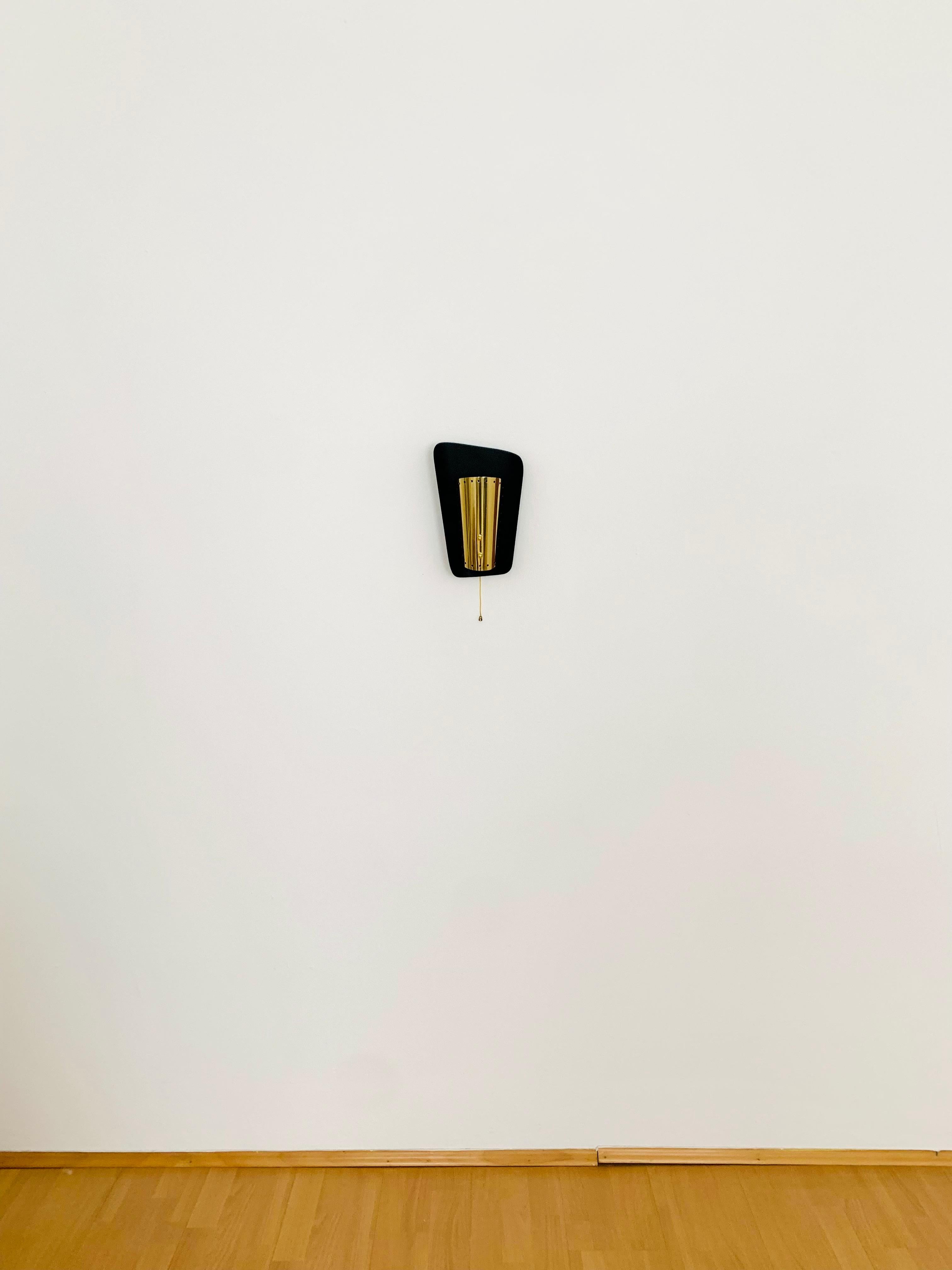 Mid-20th Century Golden Italian Wall Lamp For Sale