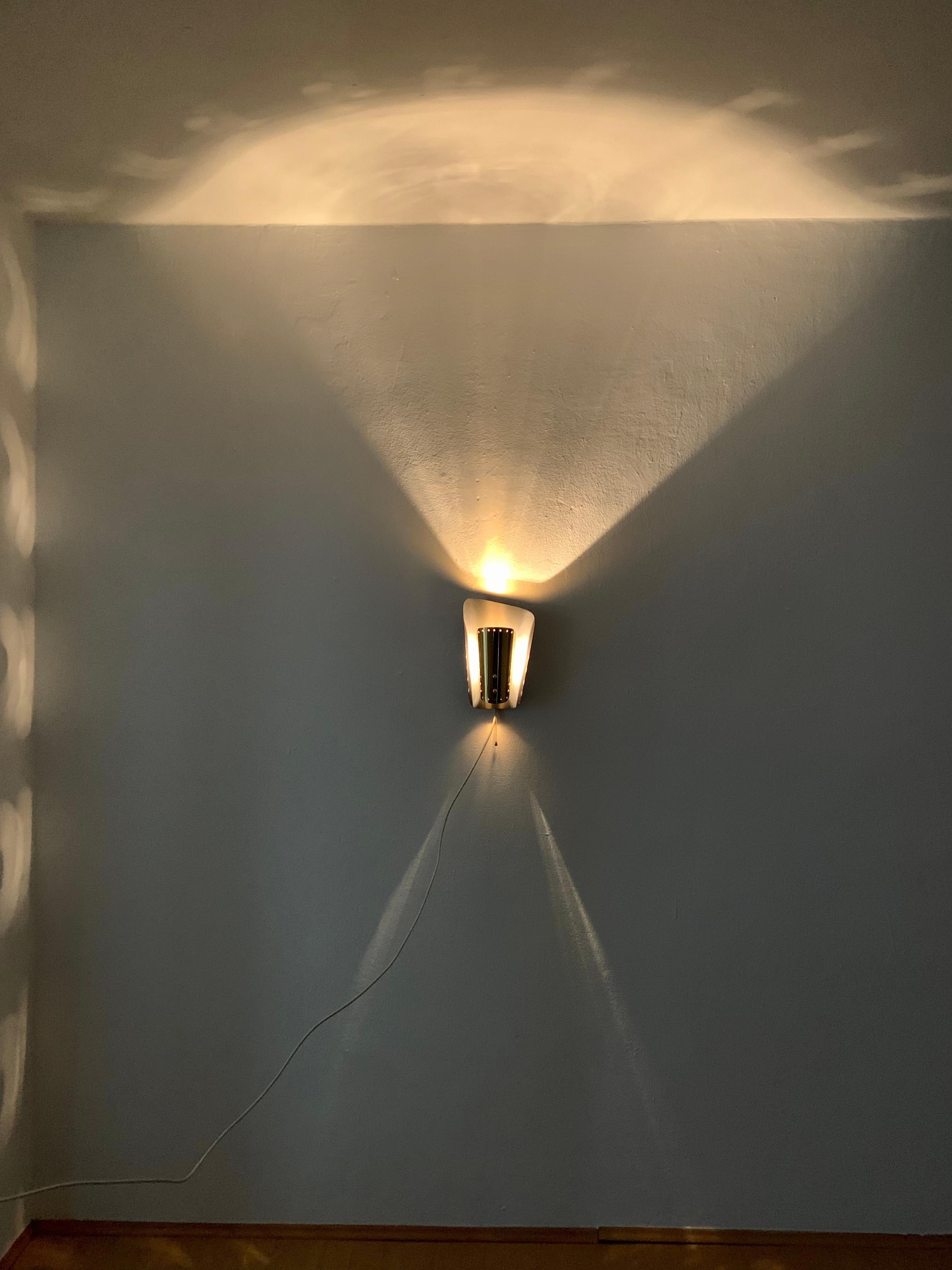 Golden Italian Wall Lamp For Sale 3