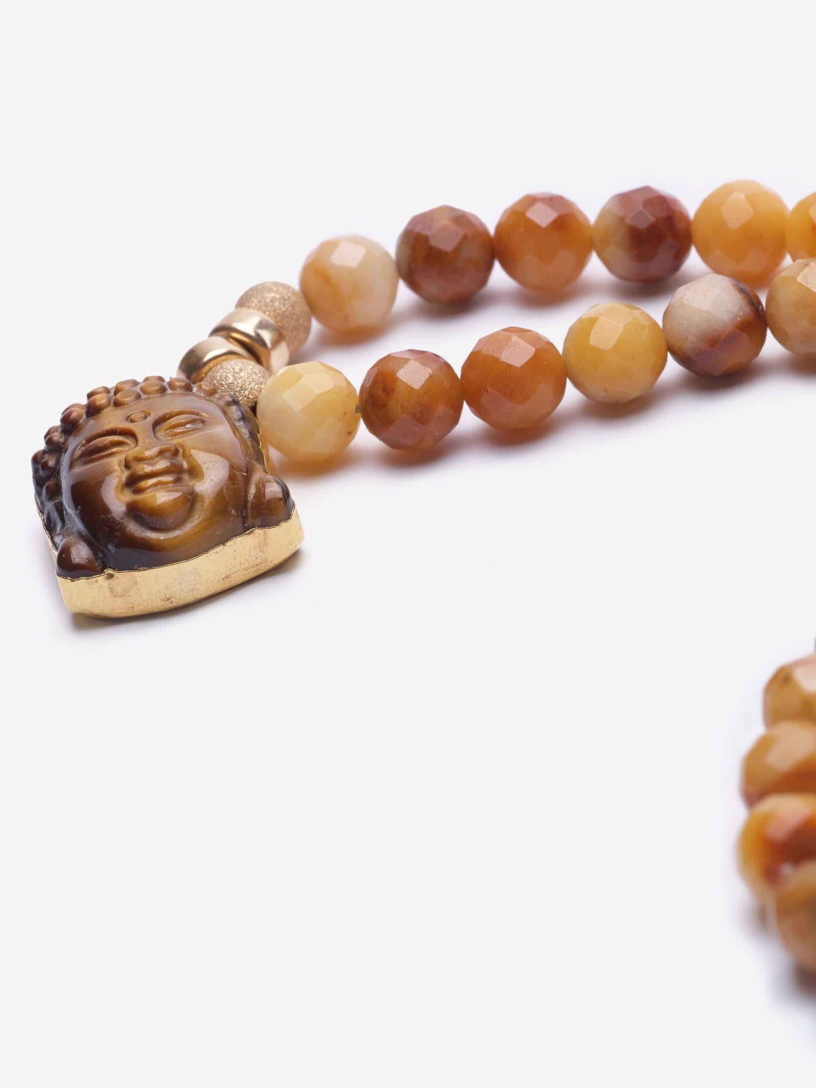 Artisan Golden Jade Buddha Necklaces For Sale